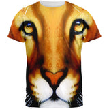 Mountain Lion Cougar Face All Over Adult T-Shirt