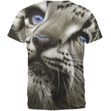 Snow Leopard Cub Close Up All Over Adult T-Shirt