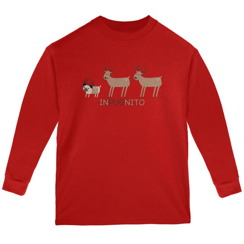 INPUGNITO Deer Red Youth Long Sleeve T-Shirt