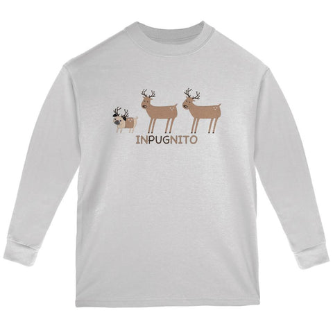 INPUGNITO Deer White Youth Long Sleeve T-Shirt