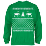 Reindeer Caribou Ugly Christmas Sweater Forest Adult Sweatshirt