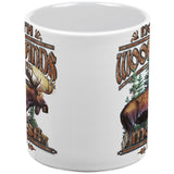 Northwoods Moose White All Over Coffee Mug