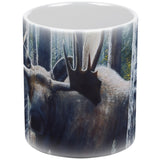 Moose King of the Northwoods White All Over Coffee Mug