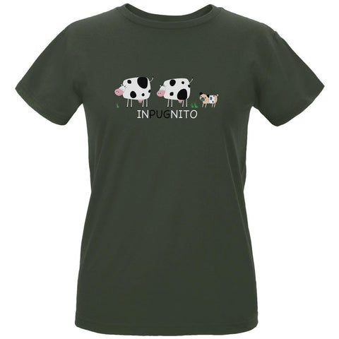 INPUGNITO Cow Military Green Adult T-Shirt