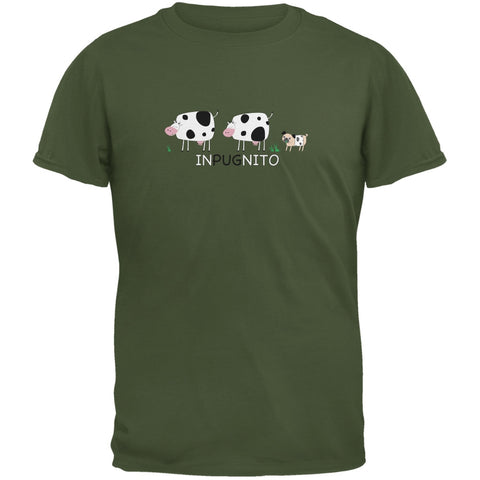 INPUGNITO Cow Military Green Youth T-Shirt