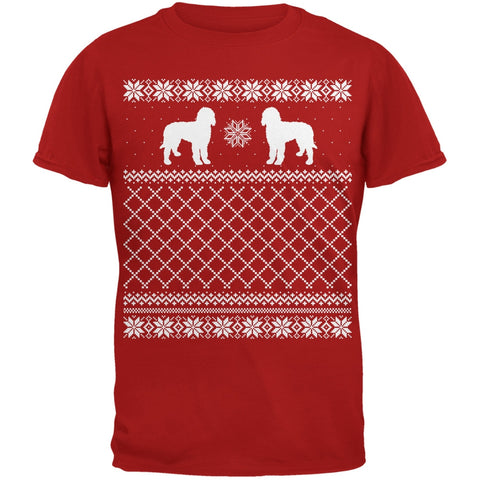 Goldendoodle Ugly Christmas Sweater Red Adult T-Shirt