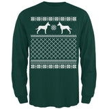Jack Russell Ugly Christmas Sweater Forest Adult Long Sleeve T-Shirt