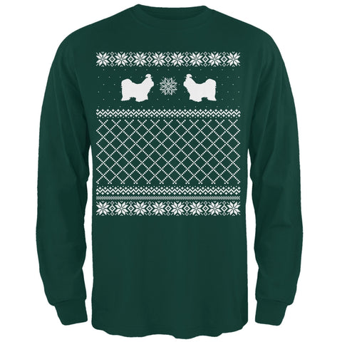 Shih Tzu Ugly Christmas Sweater Forest Adult Long Sleeve T-Shirt