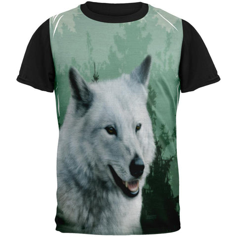 Lone Wolf Adult Black Back T-Shirt