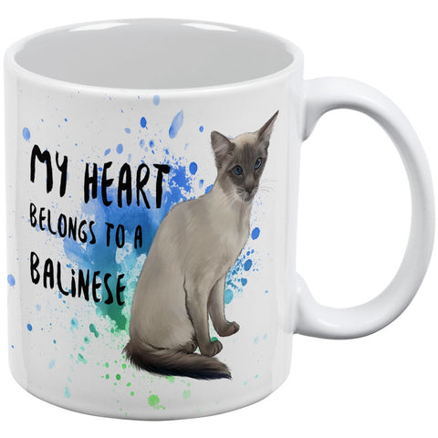 My Heart Belongs Cornish Rex Cat White All Over Coffee Mug