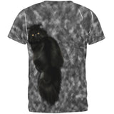 Tie Dye Black Cat All Over Adult T-Shirt