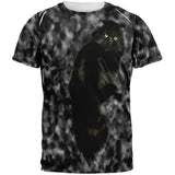 Tie Dye Black Cat All Over Adult T-Shirt