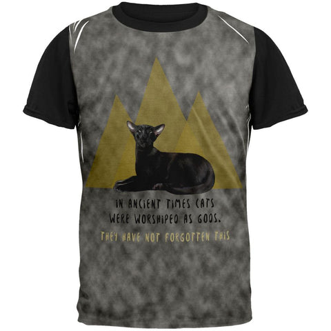 Cat Gods Adult Black Back T-Shirt