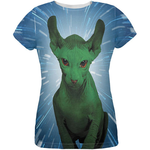 Ugly Hairless Cat of the Force All Over Womens T-Shirt