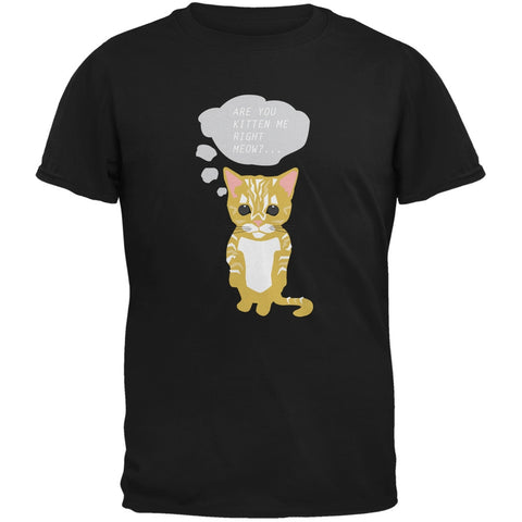 Kitten Me Black Adult T-Shirt