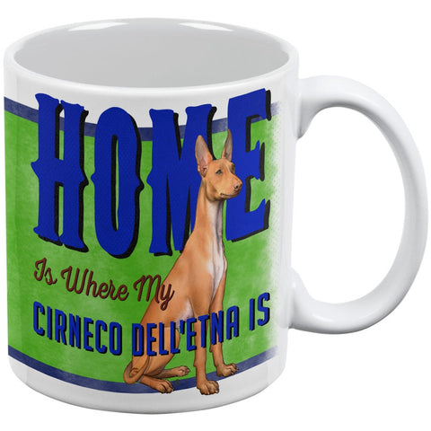 Home is Where My Cirneco dell'Etna Is White All Over Coffee Mug