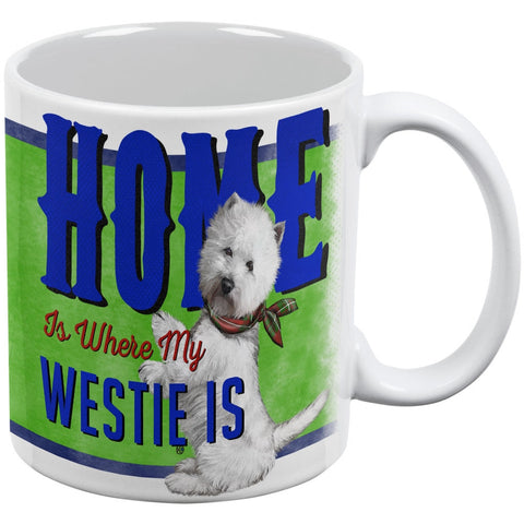 Home is Where My Westie West Highland Terrier Is All Over Coffee Mug