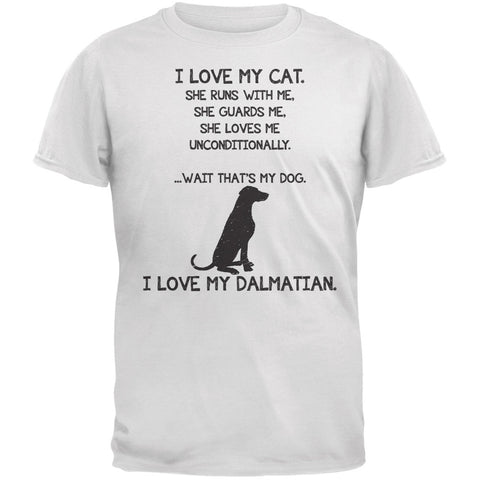 I Love My Dalmatian Girl White Adult T-Shirt