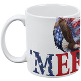 MERICA Laser Eagles White All Over Coffee Mug
