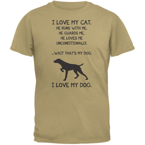 I Love My Dog Boy Tan Adult T-Shirt