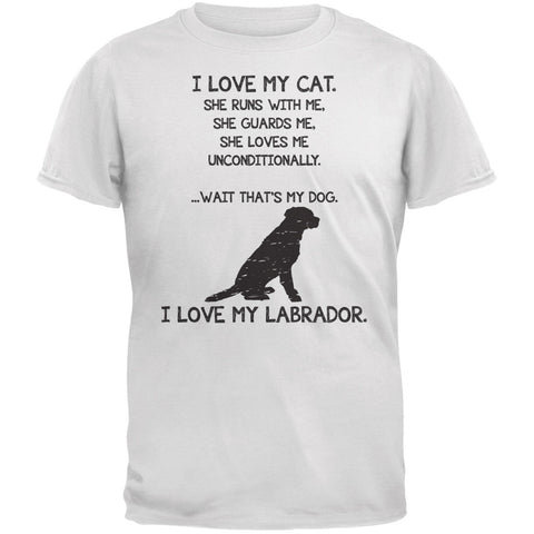 I Love My Labrador Girl White Adult T-Shirt