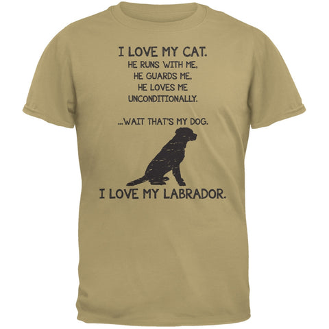 I Love My Labrador Boy Tan Adult T-Shirt