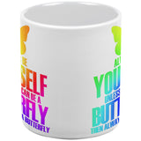 Always Be Yourself Butterfly White All Over Coffee Mug Set Of 2