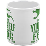 Always be Yourself Frog White All Over Coffee Mug Set Of 2