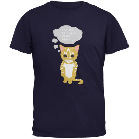 Kitten Me Navy Adult T-Shirt
