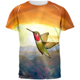 Sunset Humming Bird All Over Adult T-Shirt