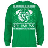 Christmas Bah Hum Pug Forest Adult Sweatshirt