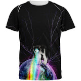 Cat Rainbows Electric All Over Adult T-Shirt