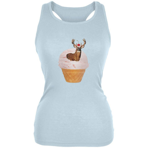 Ice Cream Cone Buck Red Juniors Soft Tank Top