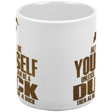 Always Be Yourself Duck White All Over Coffee Mug Set Of 2