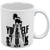 Always Be Yourself Skunk White All Over Coffee Mug Set Of 2