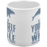 Always Be Yourself Whale White All Over Coffee Mug Set Of 2