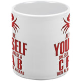 Always Be Yourself Crab White All Over Coffee Mug