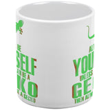 Always Be Yourself Gecko White All Over Coffee Mug Set of 2