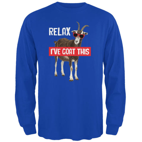 Relax I've Goat Got This Royal Adult Long Sleeve T-Shirt