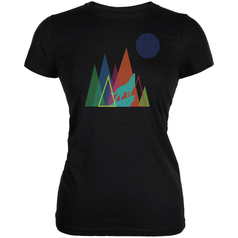 Howl At The Moon Black Juniors Soft T-Shirt