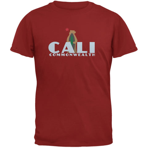 CALI Surf Bear Cardinal Red Adult T-Shirt