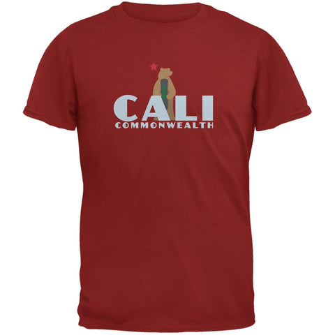 CALI Snowboard Bear Cardinal Red Adult T-Shirt