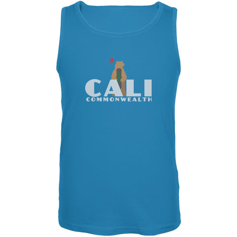 CALI Snowboard Bear Turquoise Adult Tank Top
