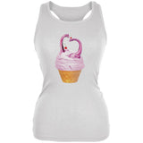 Ice Cream Cone Brachiosaurus White Juniors Soft Tank Top