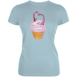 Ice Cream Cone Brachiosaurus White Juniors Soft Tank Top