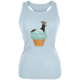 Ice Cream Cone Goat White Juniors Soft Tank Top