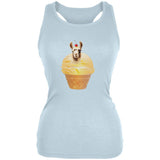 Ice Cream Cone Llama White Juniors Soft Tank Top