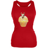 Ice Cream Cone Llama White Juniors Soft Tank Top