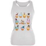 Ice Cream Cone Animals Pale Blue Juniors Soft Tank Top