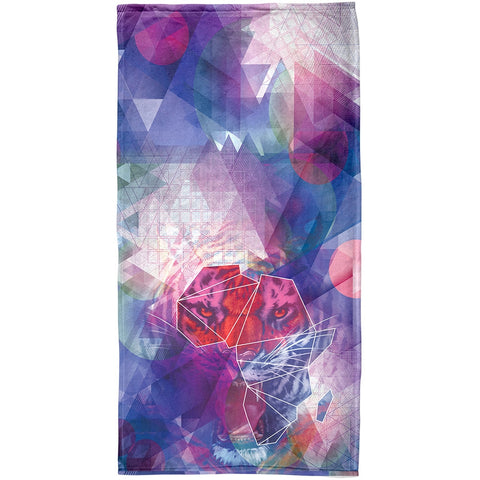 Africa Map Tiger All Over Beach Towel
